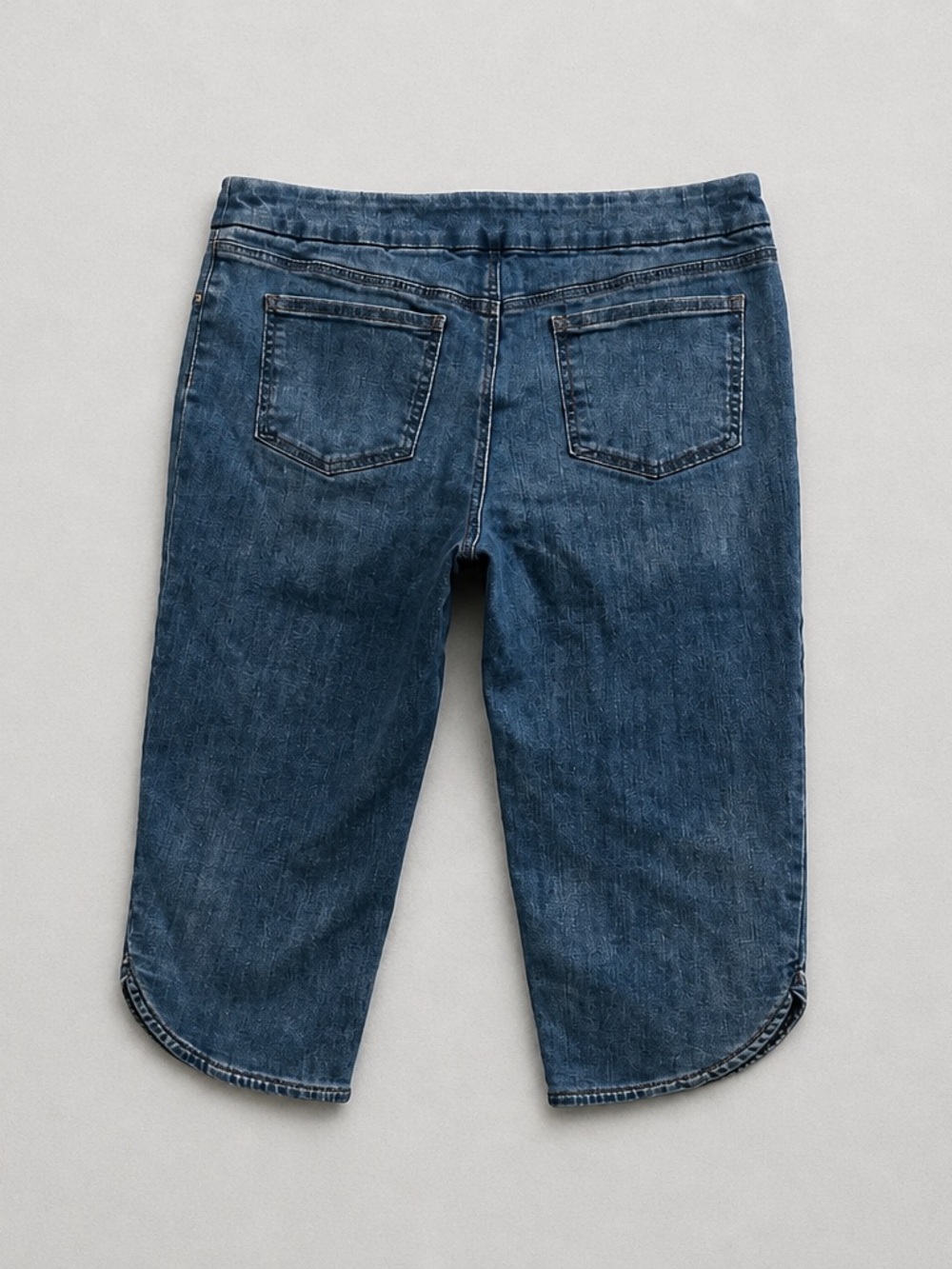 Chico's Faded Blue Denim Cropped Jeans - Picture 2 of 5
